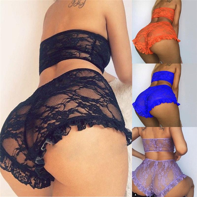Tulle Ruffled Lingerie Babydoll Lingerie Set Lingerie Luxurious Weddings