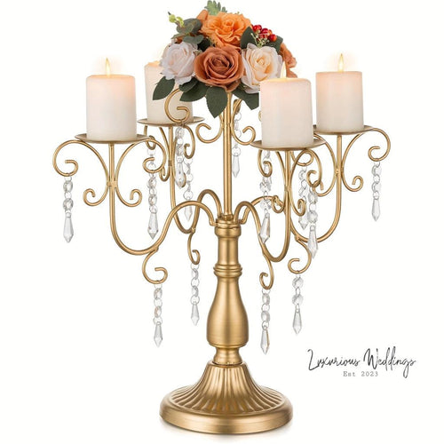 Vintage Iron Candle Holder for Wedding Reception - Table Centerpiece - Luxurious Weddings