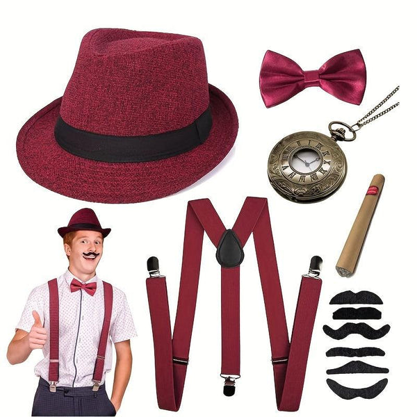 Vintage Men's Costume Set - Gatsby Theme | Complete Accessories for Wedding / Party - Luxurious Weddings
