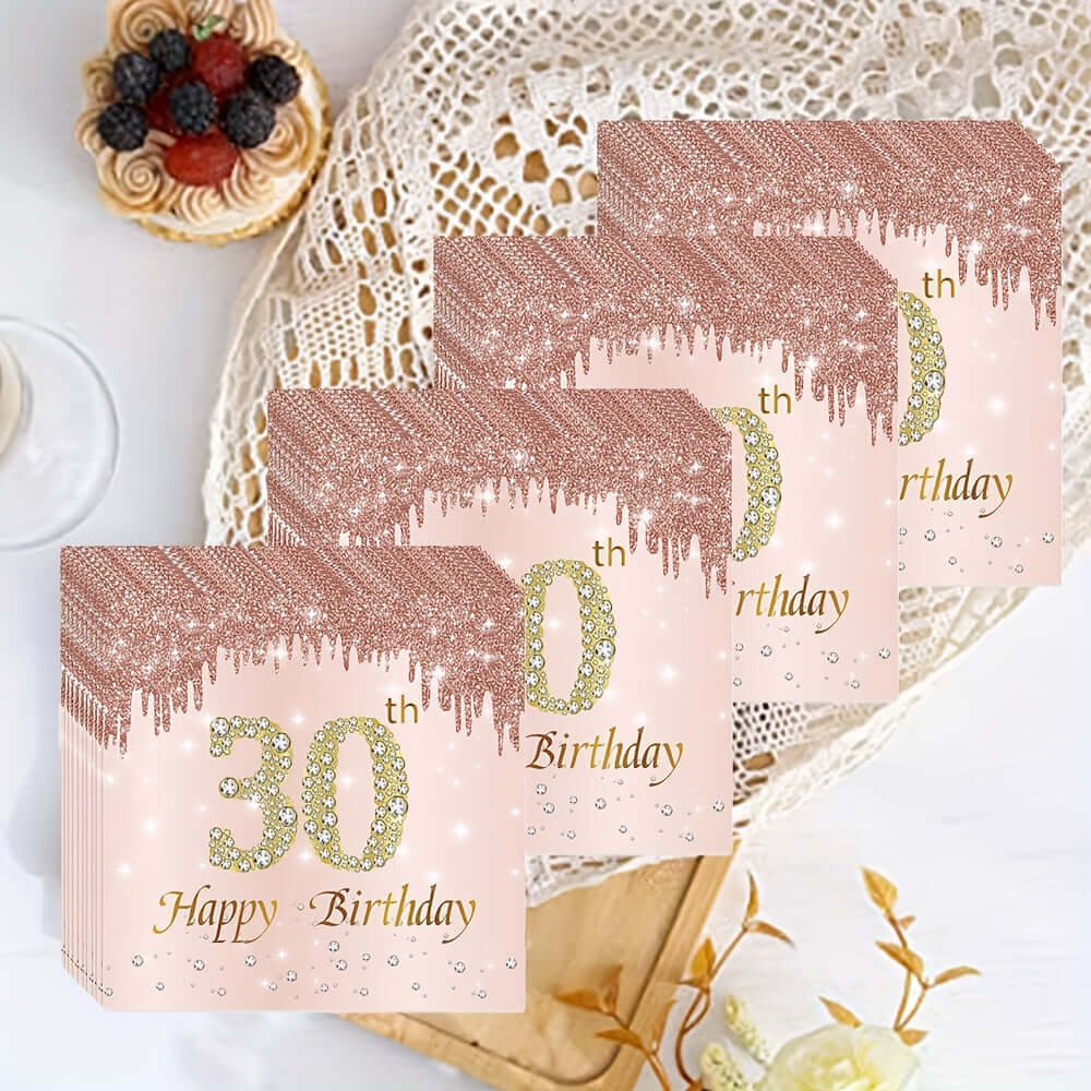Stylish Golden Rose Napkins Napkins Luxurious Weddings