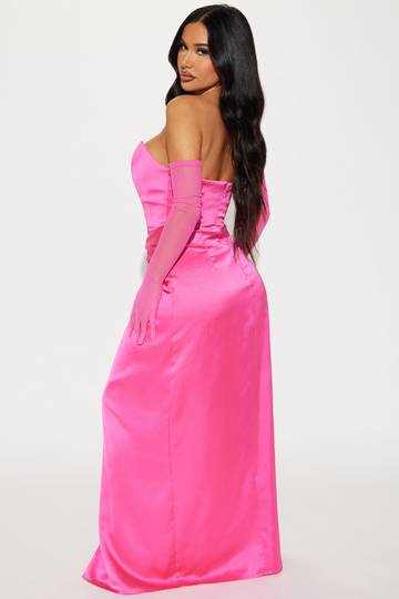Teagan Satin Maxi Dress Set - Black Luxurious Weddings