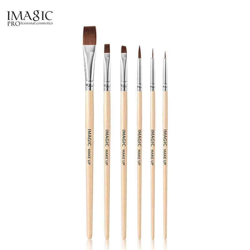 Makeup Brush 6pcs Log Pole Painted Nail Art Makeup Brush Makeup Brushes