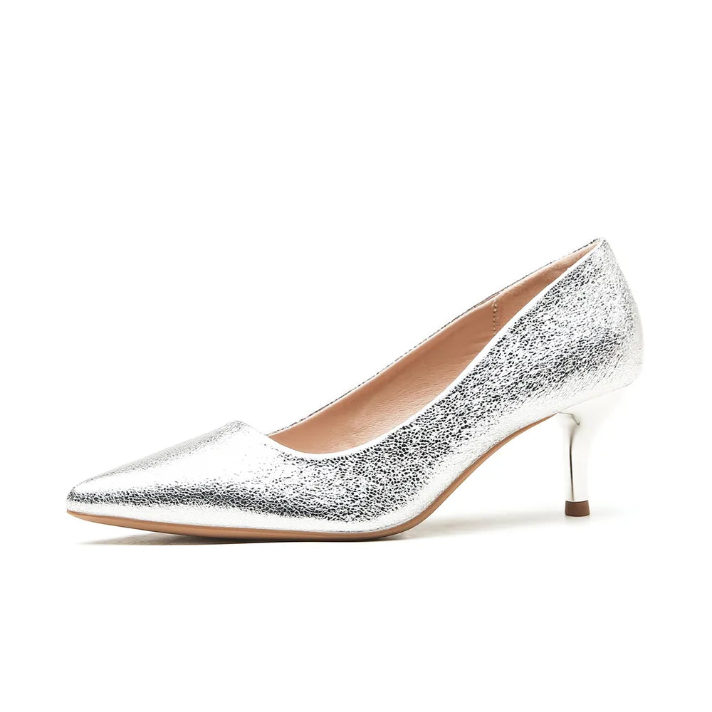 Point Toe Kitten Heels Pumps Bridal Shoes Luxurious Weddings