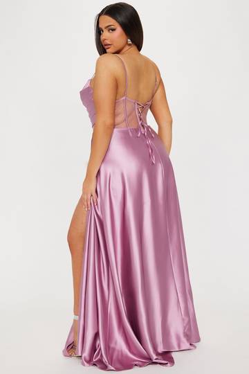 Kaylee Satin Gown - Black Luxurious Weddings