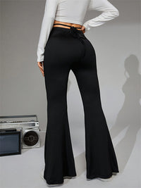 Tie-Back Flare Pants with Heart Buckle Pants Luxurious Weddings