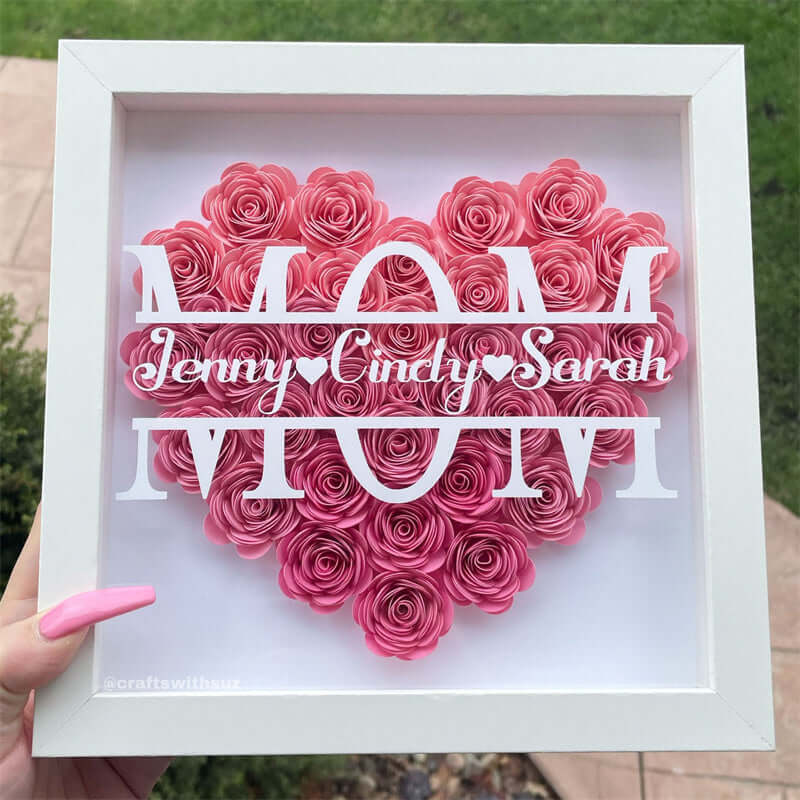 Customised Love Flower Photo Frame Mother's Day Gift Customised Photo Luxurious Weddings