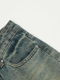 Men's Distressed High-Waist Straight Leg Jeans Jeans Luxurious Weddings
