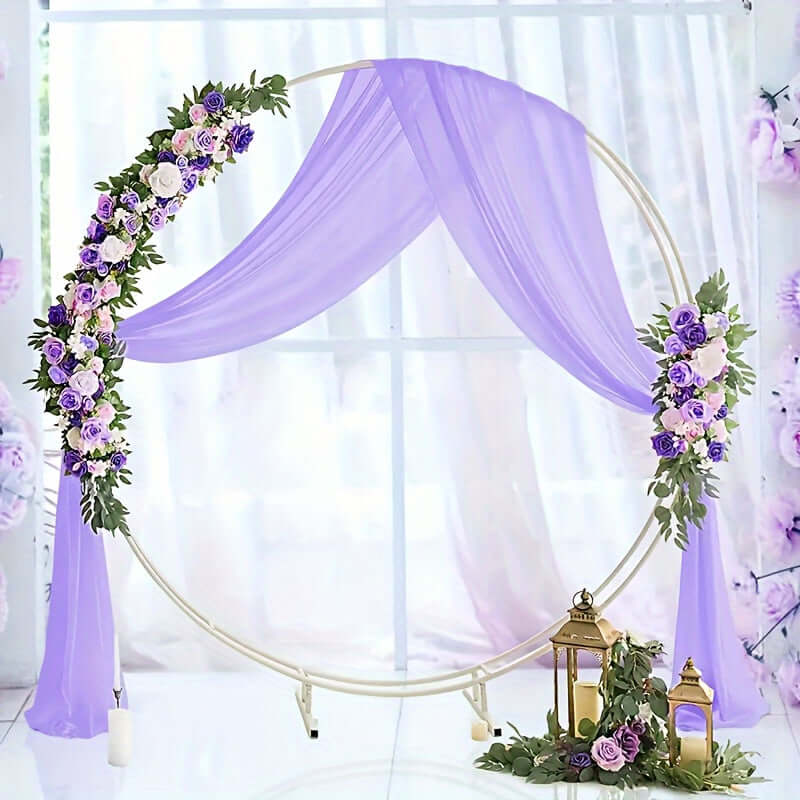 Silk Drappings 26ft Chiffon Wedding Arch Drapes - Sheer Fabric for Ceremony & Reception Decor Luxurious Weddings