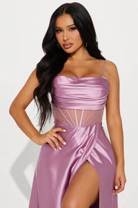 Kaylee Satin Gown - Black Luxurious Weddings