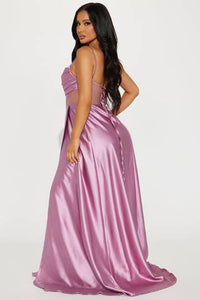 Kaylee Satin Gown - Black Luxurious Weddings