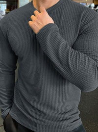 Men's Plus Size Round Neck Long Sleeve T-Shirt Men’s tshirt Luxurious Weddings