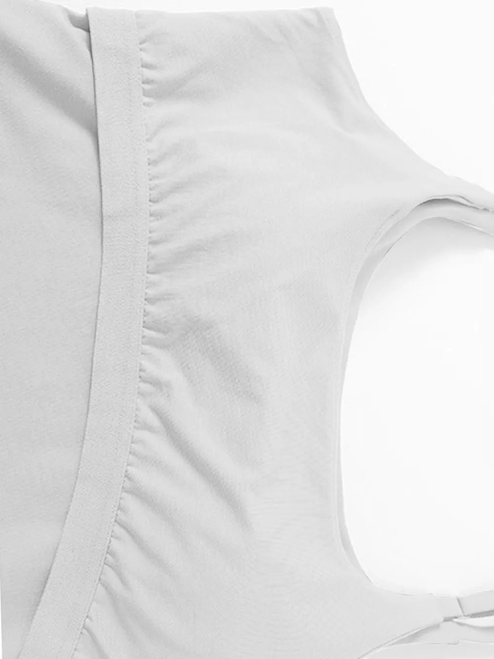 Scoop Neck Cropped Cami with Chest Pads Singlet Luxurious Weddings