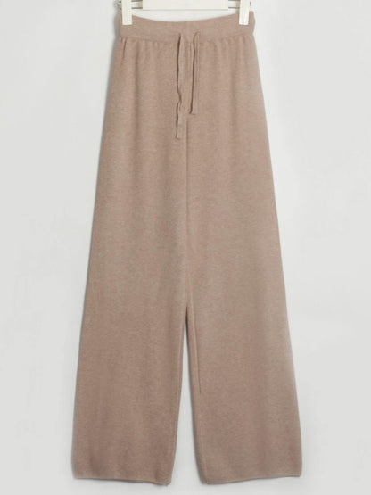 V-Neck Long Sleeve Top and Drawstring Pants Sweater Set Matching Sets Luxurious Weddings