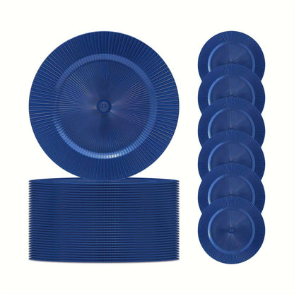 Elegant Blue Reef Charger Plates - 38 pcs Set tableware Luxurious Weddings