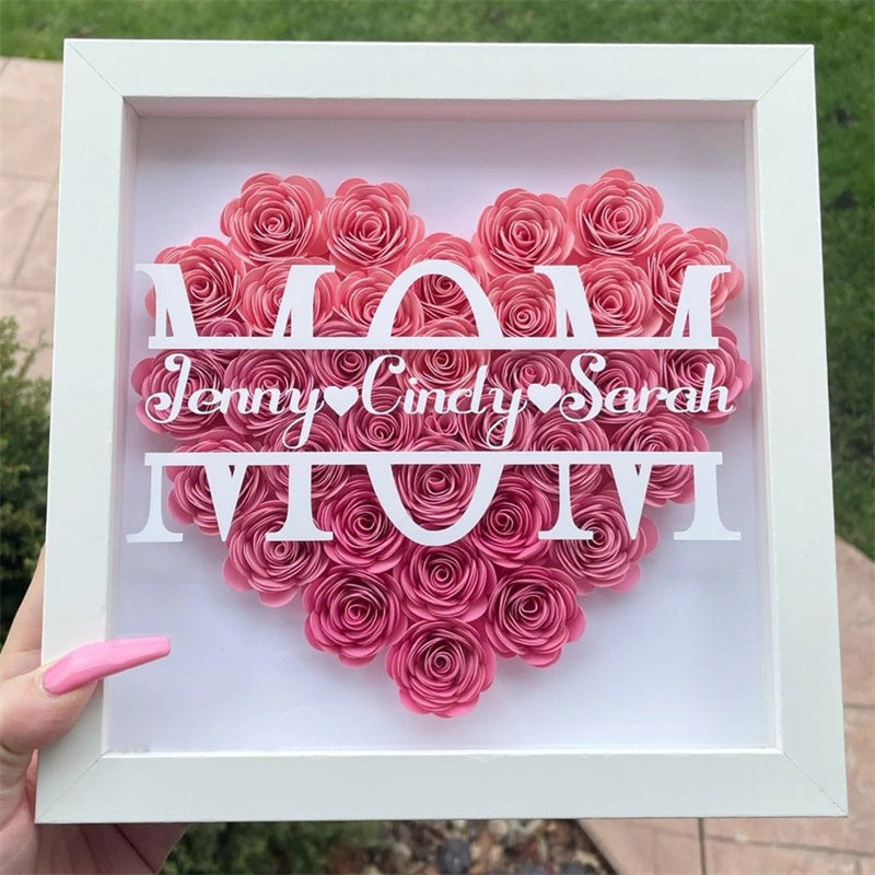Customised Love Flower Photo Frame Mother's Day Gift Customised Photo Luxurious Weddings