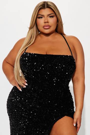 Tokyo Nights Sequin Gown - Black Dresses Luxurious Weddings