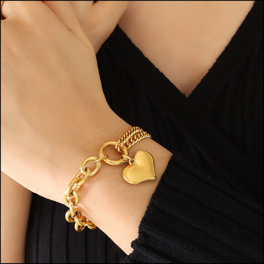 Half Chunky Chain Titanium Steel Bracelet Braclets Luxurious Weddings