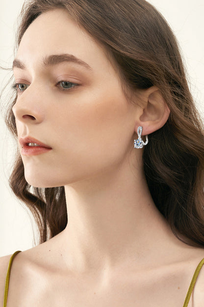 4 Carat Moissanite 925 Sterling Silver Earrings Luxurious Weddings