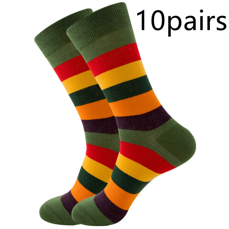 Striped Men's Socks Square Socks