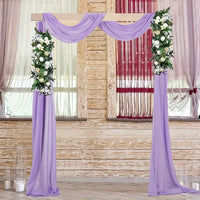 Silk Drappings 26ft Chiffon Wedding Arch Drapes - Sheer Fabric for Ceremony & Reception Decor Luxurious Weddings