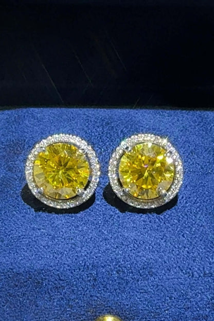 4 Carat Moissanite 925 Sterling Silver Earrings Jewelry Luxurious Weddings