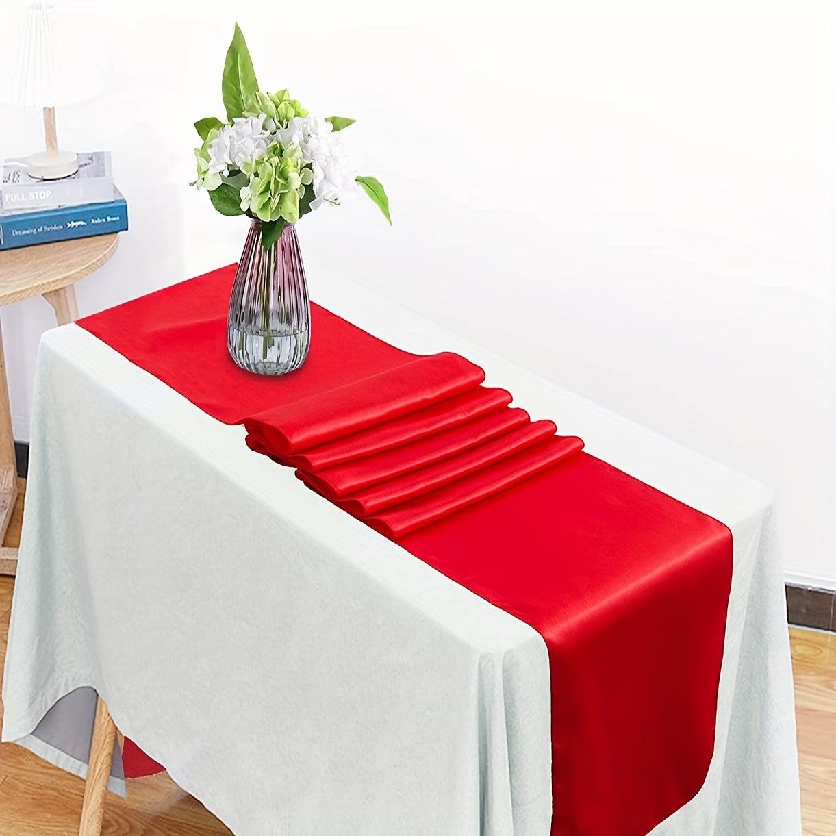 10-Pack Colorful Satin Table Runners Table Runner Luxurious Weddings
