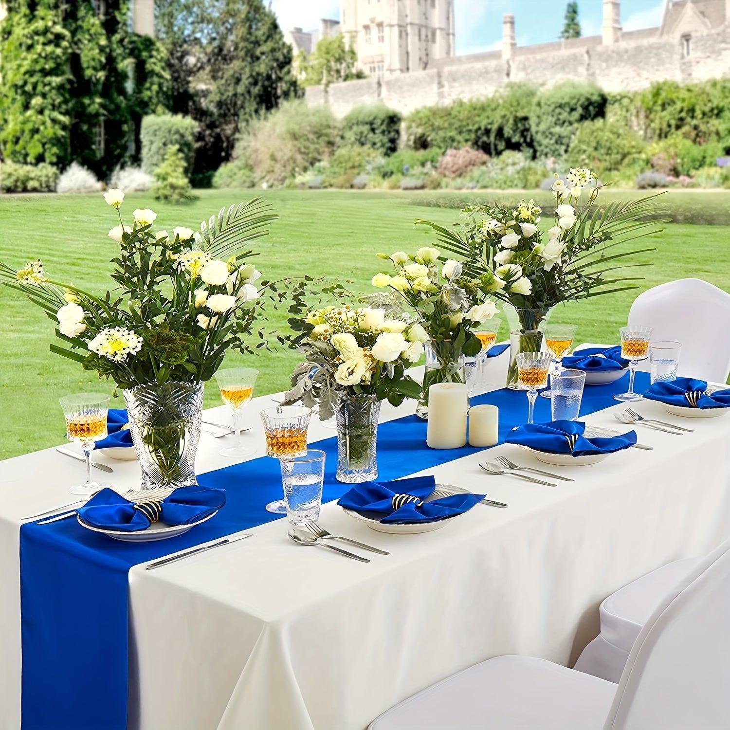 10-Pack Colorful Satin Table Runners Table Runner Luxurious Weddings