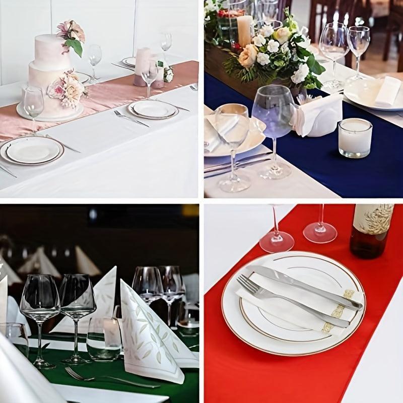 10-Pack Colorful Satin Table Runners Table Runner Luxurious Weddings