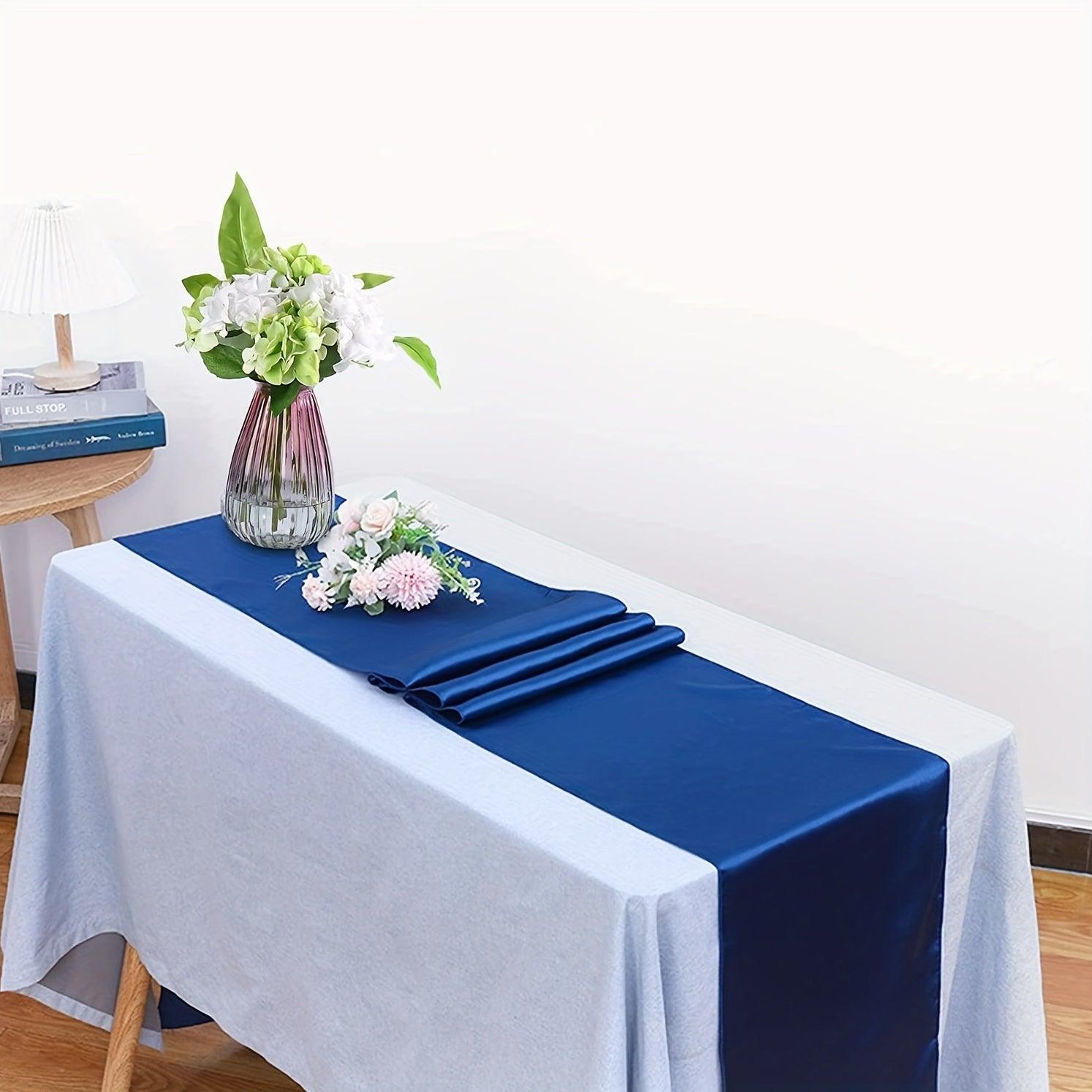 10-Pack Colorful Satin Table Runners Table Runner Luxurious Weddings