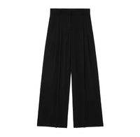 Women's Pleated Decorative High Waist Wide Leg Pants Hanging Collar Vest women's suit Luxurious Weddings