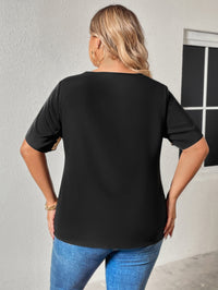 Honey Plus Size Chain Detail V-Neck Raglan Sleeve Blouse Plus size blouse Luxurious Weddings