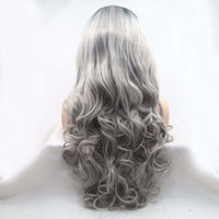 13*3" Lace Front Wigs Synthetic Long Wavy 24" 130% Density Lace front Luxurious Weddings