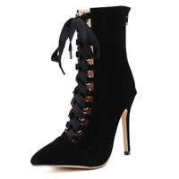 Strappy high heel nude boots Boots Luxurious Weddings
