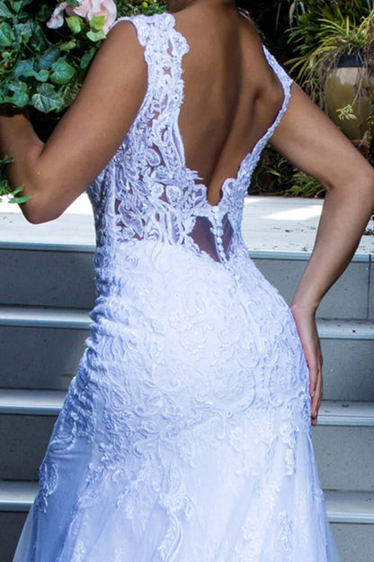 Exquisite Lace Mermaid Bridal Gown Mermaid Gown Luxurious Weddings
