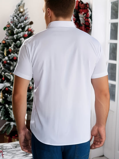 Men's Solid Dress Shirt - Perfect for Any Occasion! Men's Formal Shirts Luxurious Weddings