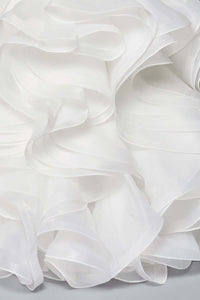 Spaghetti Strap V-Neck Sheer Sequin Gown Wedding Dress Luxurious Weddings