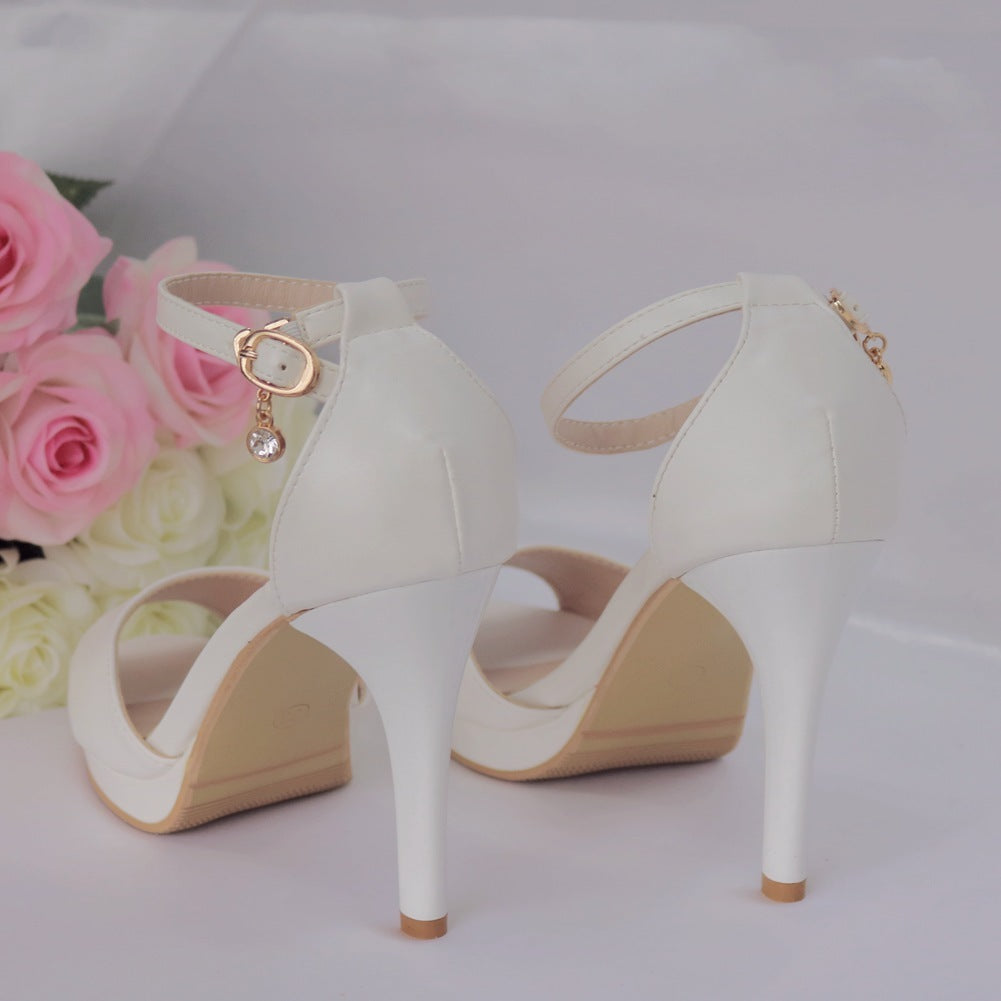 Stiletto High Heeled Open Toe Women's Sandals With A Buckle Strap Stiletto