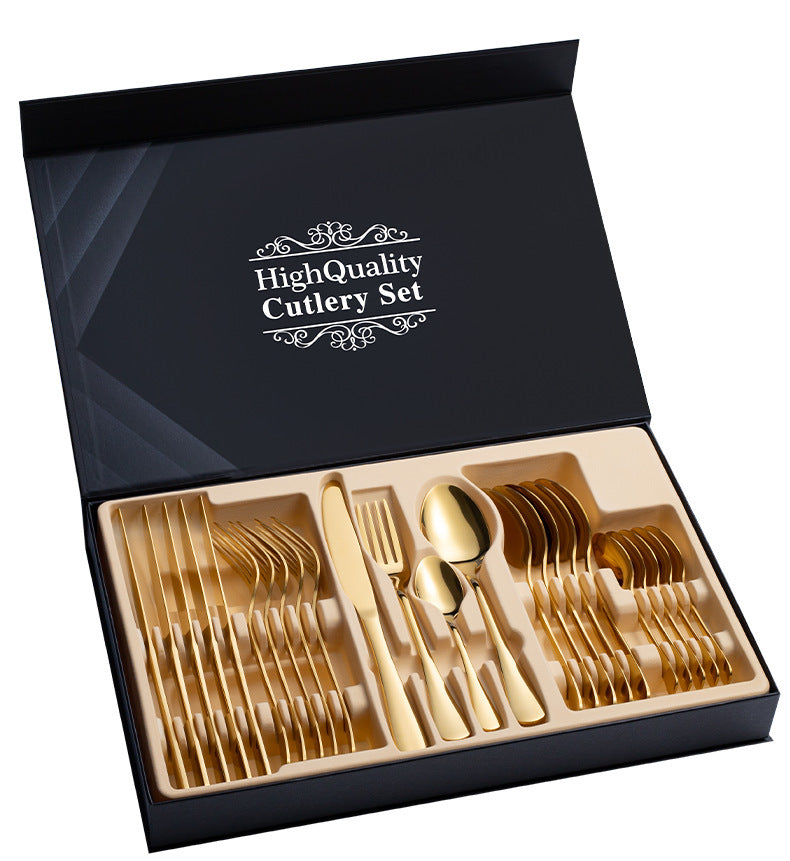 Stainless Steel Cutlery Set 24-Piece Gift Set
