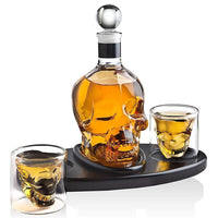 Skull Glass Whisky Vodka Wine Crystal Bottle Spirits Decanter Set Luxurious Weddings
