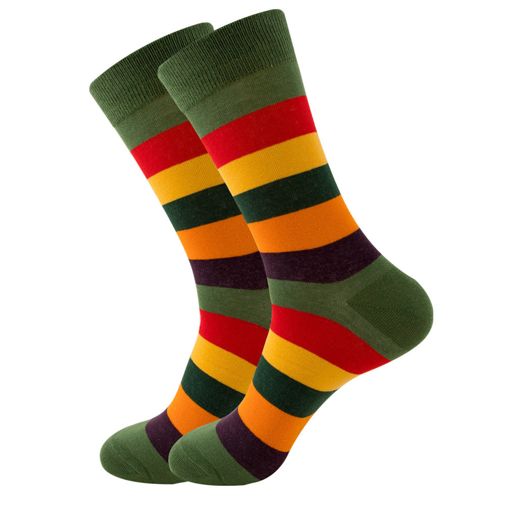 Gestreifte Herrensocken Quadratische Socken