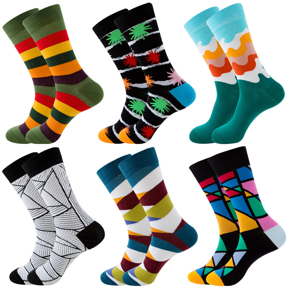 Gestreifte Herrensocken Quadratische Socken