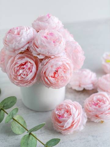 6pcs Artificial Peony Flower Heads Artificial Flowers Luxurious Weddings