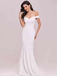 Teresa Off Shoulder Tube Mermaid Hem Wedding Dress Wedding Dresses Luxurious Weddings