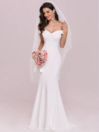 Teresa Off Shoulder Tube Mermaid Hem Wedding Dress Wedding Dresses Luxurious Weddings