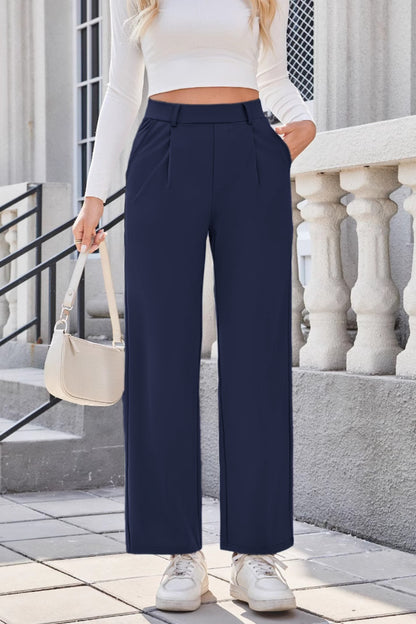 Lovelet High Waist Wide Straight Pants Pants Luxurious Weddings