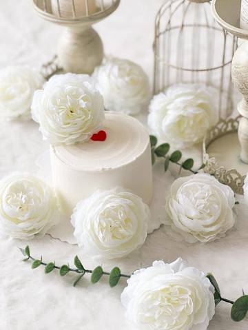 6pcs Artificial Peony Flower Heads Artificial Flowers Luxurious Weddings