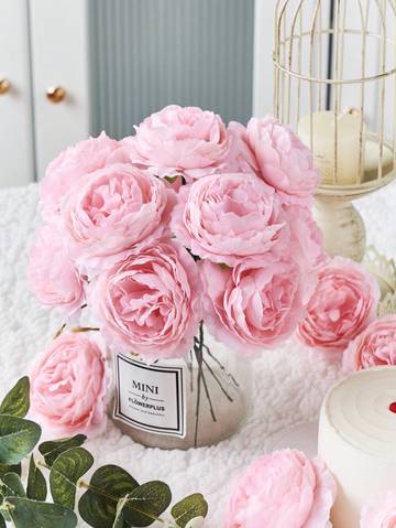 6pcs Artificial Peony Flower Heads Artificial Flowers Luxurious Weddings