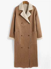 Plus Size Drop Shoulder Sherpa Longline Coat Plus size coat Luxurious Weddings