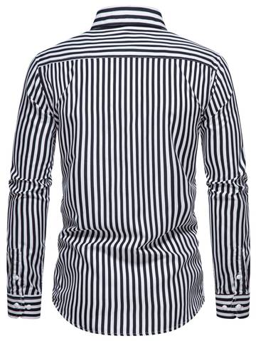 Men's Striped Button-Front Shirt Men Shirts Luxurious Weddings