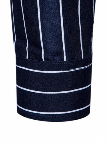 Men's Striped Button-Front Shirt Men Shirts Luxurious Weddings